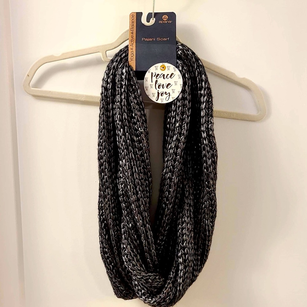 Grey metallic infinity scarf
